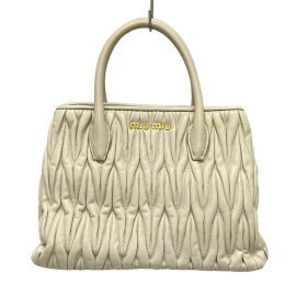Miu Miu gathered bag matelass handbag light Grey leather